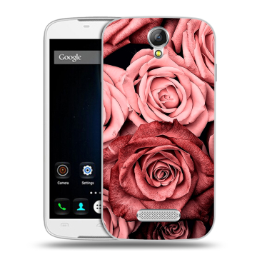 Силиконовый чехол на Doogee X6 с принтом Цветы розы Силиконовый чехол на Doogee X6 с принтом Цветы розы