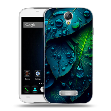 Силиконовый чехол на Doogee X6 с принтом Листья Силиконовый чехол на Doogee X6 с принтом Листья
