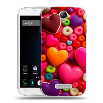 Силиконовый чехол на Doogee X6 с принтом Сердечки Силиконовый чехол на Doogee X6 с принтом Сердечки