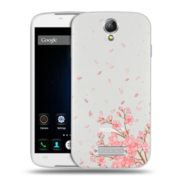 Силиконовый чехол на Doogee X6 с принтом Ветка сакуры Силиконовый чехол на Doogee X6 с принтом Ветка сакуры