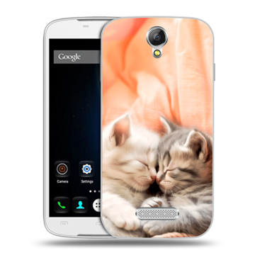Силиконовый чехол на Doogee X6 с принтом Котята