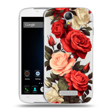 Силиконовый чехол на Doogee X6 с принтом Розы Силиконовый чехол на Doogee X6 с принтом Розы