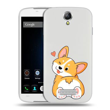 Силиконовый чехол на Doogee X6 с принтом Корги Силиконовый чехол на Doogee X6 с принтом Корги