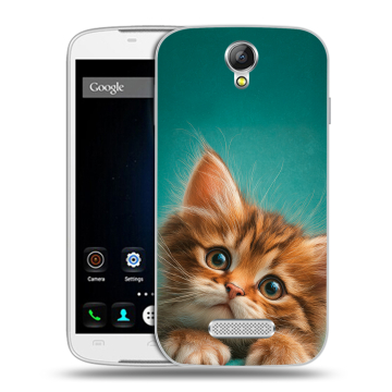 Силиконовый чехол на Doogee X6 с принтом котенок Силиконовый чехол на Doogee X6 с принтом котенок