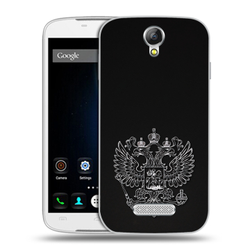 Силиконовый чехол на Doogee X6 с принтом Герб России Силиконовый чехол на Doogee X6 с принтом Герб России