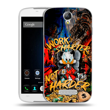 Силиконовый чехол на Doogee X6 с принтом Дональд Дак Деньги Силиконовый чехол на Doogee X6 с принтом Дональд Дак Деньги