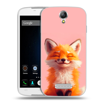 Силиконовый чехол на Doogee X6 с принтом милая лиса Силиконовый чехол на Doogee X6 с принтом милая лиса