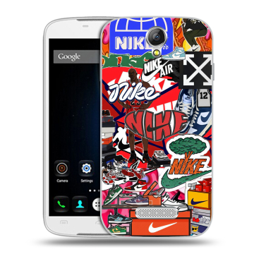 Силиконовый чехол на Doogee X6 с принтом Найк Nike яркий Силиконовый чехол на Doogee X6 с принтом Найк Nike яркий