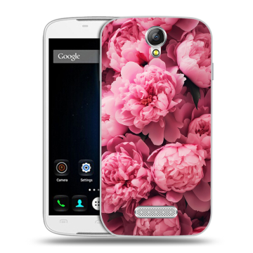 Силиконовый чехол на Doogee X6 с принтом цветы пионы Силиконовый чехол на Doogee X6 с принтом цветы пионы
