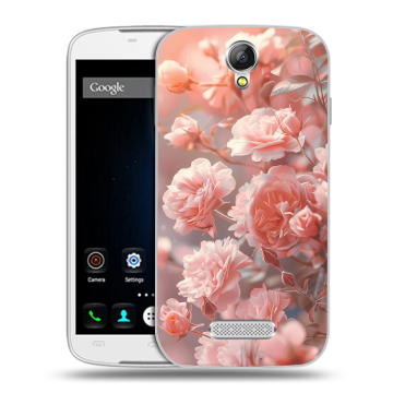 Силиконовый чехол на Doogee X6 с принтом Розовые розы Силиконовый чехол на Doogee X6 с принтом Розовые розы