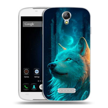 Силиконовый чехол на Doogee X6 с принтом бабочки саккура