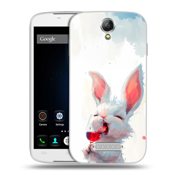Силиконовый чехол на Doogee X6 с принтом кролик зайчик Силиконовый чехол на Doogee X6 с принтом кролик зайчик