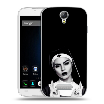 Силиконовый чехол на Doogee X6 с принтом монашка Силиконовый чехол на Doogee X6 с принтом монашка