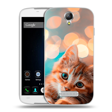 Силиконовый чехол на Doogee X6 с принтом котик Силиконовый чехол на Doogee X6 с принтом котик