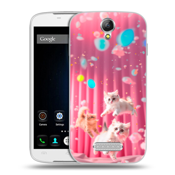 Силиконовый чехол на Doogee X6 с принтом милые котики