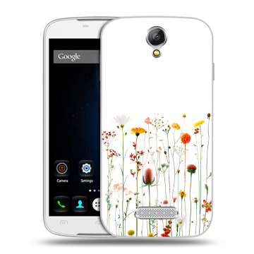 Силиконовый чехол на Doogee X6 с принтом цветы Силиконовый чехол на Doogee X6 с принтом цветы