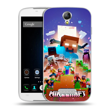 Силиконовый чехол на Doogee X6 с принтом Майнкрафт Minecraft Силиконовый чехол на Doogee X6 с принтом Майнкрафт Minecraft