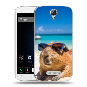 Силиконовый чехол на Doogee X6 с принтом Капибара Силиконовый чехол на Doogee X6 с принтом Капибара