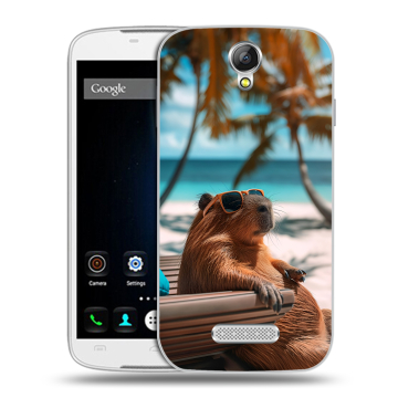 Силиконовый чехол на Doogee X6 с принтом Капибара Силиконовый чехол на Doogee X6 с принтом Капибара