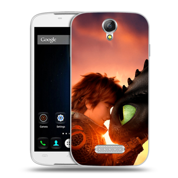 Силиконовый чехол на Doogee X6 с принтом Как приручить дракона