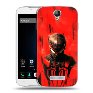 Силиконовый чехол на Doogee X6 с принтом человек паук spiderman Силиконовый чехол на Doogee X6 с принтом человек паук spiderman