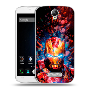 Силиконовый чехол на Doogee X6 с принтом Железный человек Ironman Силиконовый чехол на Doogee X6 с принтом Железный человек Ironman