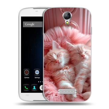 Силиконовый чехол на Doogee X6 с принтом котята котики Силиконовый чехол на Doogee X6 с принтом котята котики