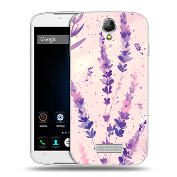 Силиконовый чехол на Doogee X6 с принтом цветы лаванда Силиконовый чехол на Doogee X6 с принтом цветы лаванда