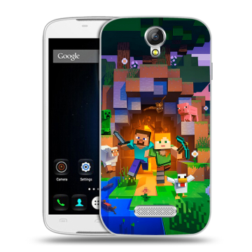Силиконовый чехол на Doogee X6 с принтом Майнкрафт Minecraft Силиконовый чехол на Doogee X6 с принтом Майнкрафт Minecraft