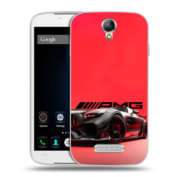 Силиконовый чехол на Doogee X6 с принтом Мерседес Mercedes AMG