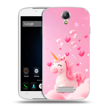 Силиконовый чехол на Doogee X6 с принтом Единорог Силиконовый чехол на Doogee X6 с принтом Единорог
