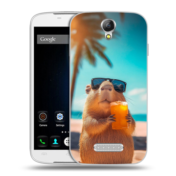 Силиконовый чехол на Doogee X6 с принтом Капибара Силиконовый чехол на Doogee X6 с принтом Капибара