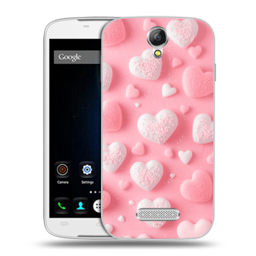Силиконовый чехол на Doogee X6 с принтом Сердечки Силиконовый чехол на Doogee X6 с принтом Сердечки