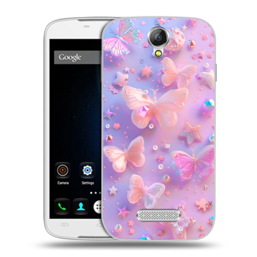 Силиконовый чехол на Doogee X6 с принтом Бабочки Силиконовый чехол на Doogee X6 с принтом Бабочки