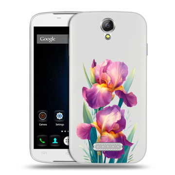 Силиконовый чехол на Doogee X6 с принтом Цветы орхидеи