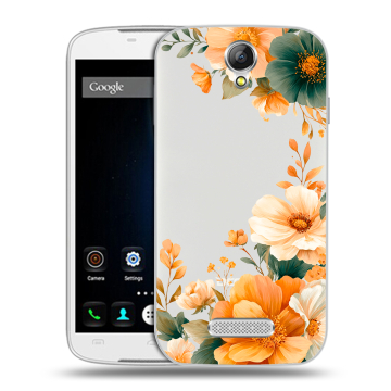 Силиконовый чехол на Doogee X6 с принтом Цветы принт Силиконовый чехол на Doogee X6 с принтом Цветы принт