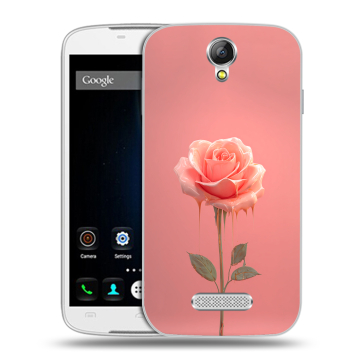 Силиконовый чехол на Doogee X6 с принтом Розовая роза Силиконовый чехол на Doogee X6 с принтом Розовая роза
