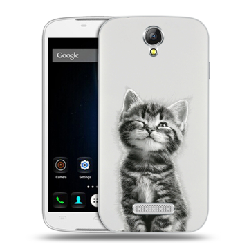 Силиконовый чехол на Doogee X6 с принтом Котенок Силиконовый чехол на Doogee X6 с принтом Котенок