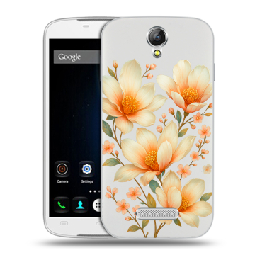 Силиконовый чехол на Doogee X6 с принтом Цветы