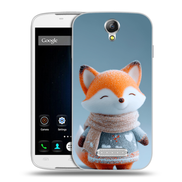 Силиконовый чехол на Doogee X6 с принтом Лиса