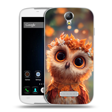 Силиконовый чехол на Doogee X6 с принтом Милая сова