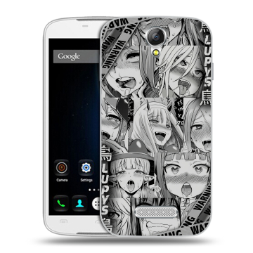 Силиконовый чехол на Doogee X6 с принтом Ahegao Ахегао Аниме