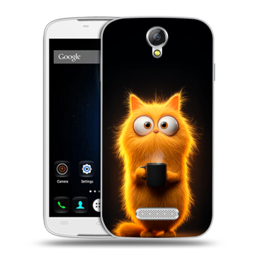 Силиконовый чехол на Doogee X6 с принтом Смешной кот Силиконовый чехол на Doogee X6 с принтом Смешной кот