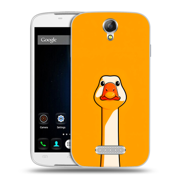 Силиконовый чехол на Doogee X6 с принтом Смешная утка