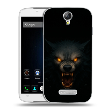 Силиконовый чехол на Doogee X6 с принтом Волк