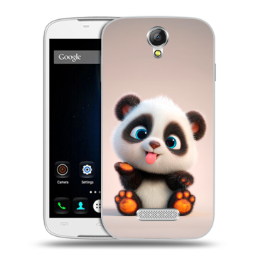 Силиконовый чехол на Doogee X6 с принтом милая панда Силиконовый чехол на Doogee X6 с принтом милая панда