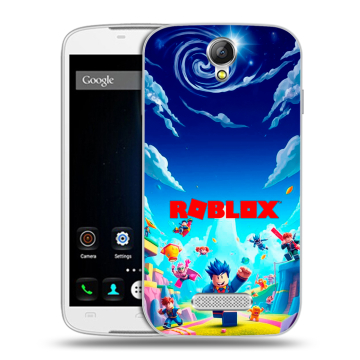 Силиконовый чехол на Doogee X6 с принтом Roblox Роблокс