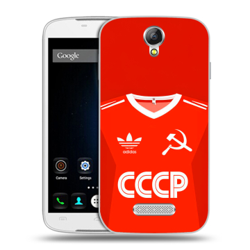 Силиконовый чехол на Doogee X6 с принтом Флаг Герб СССР