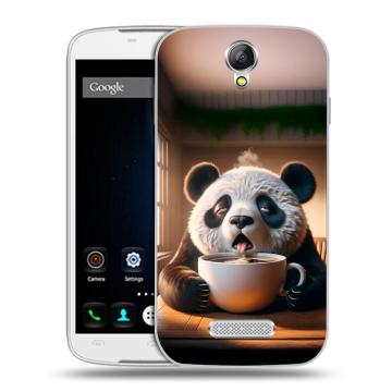 Силиконовый чехол на Doogee X6 с принтом смешная панда Силиконовый чехол на Doogee X6 с принтом смешная панда