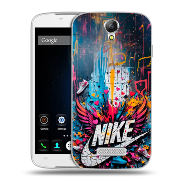 Силиконовый чехол на Doogee X6 с принтом Nike Найк